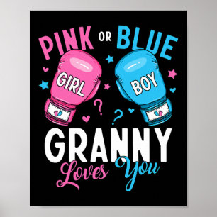 Poster Granny Rose Ou Bleu Vous Aime Boxer Genre Révéler