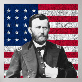 Poster Grant et le drapeau américain (Devant)