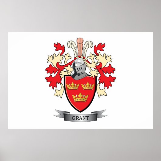 Poster Grant Family Crest Coat d'armoiries (Devant)