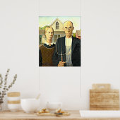 Poster Grant Wood - American Gothic, (Cuisine)