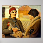 Poster Grant Wood - Appraisement, peinture fine art (Devant)