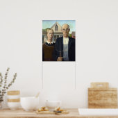 Poster Grant Wood "gothique américain" (Cuisine)