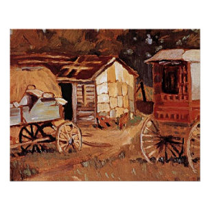 Poster Grant Wood - Les Horsetraders