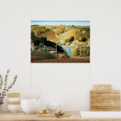 Poster Grant Wood - Stone City Iowa (Cuisine)