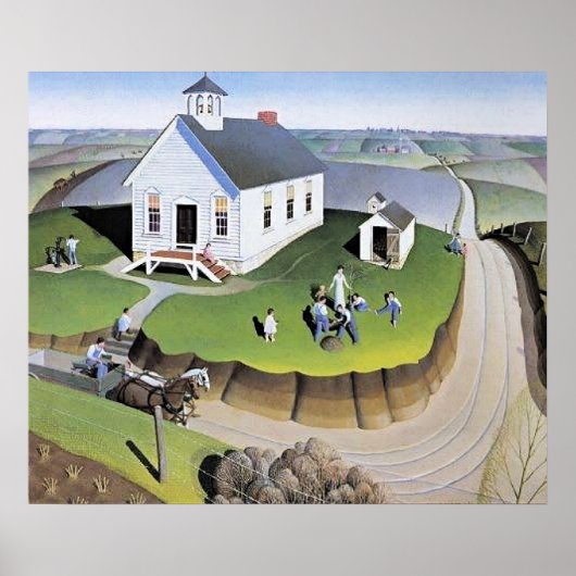 Poster Grant Wood's Arbor Day artwork (Devant)
