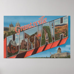 Poster Grantsville, Utah - Scènes de grandes lettres