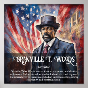 Poster Granville T Woods Noir Histoire Mois Classe