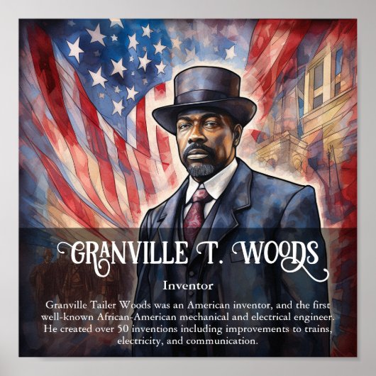 Poster Granville T Woods Noir Histoire Mois Classe (Devant)