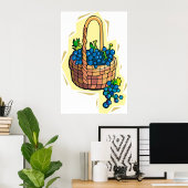 Poster Grapes In A Basket