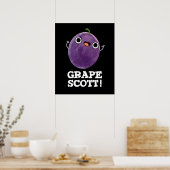 Poster Graphe Scott Funny Fruit Graphe Pun Dark BG (Cuisine)