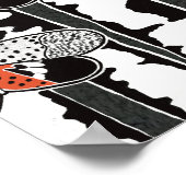 Poster Graphic Spotted Lanternfly Hand Drawn Art (Coin)