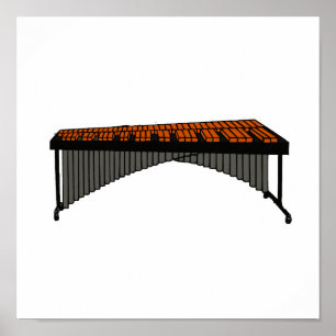 Poster Graphique 1 de conception de Marimba