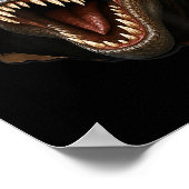 Poster Graphique 3D drôle de dinosaure raptor tissu déchi (Coin)