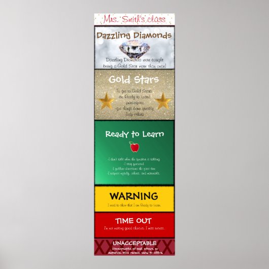 Poster Graphique à clips en classe (Devant)