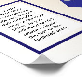 Poster Graphique à ruban bleu (Coin)