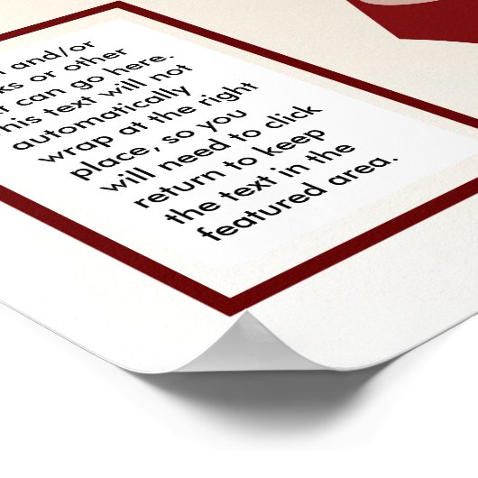 Poster Graphique à ruban de Bourgogne (Coin)