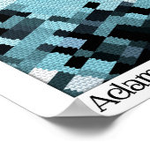 Poster Graphique Abstrait avec apparence de toile Impress (Coin)