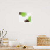 Poster Graphique abstrait vert, moderne, simple, fleuri (Cuisine)