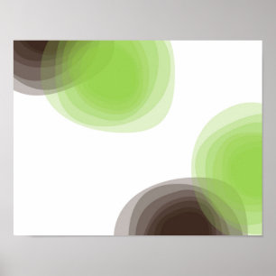 Poster Graphique abstrait vert, moderne, simple, fleuri