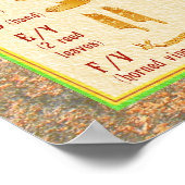 Poster Graphique alphabétique en hiéroglyphes égyptiens (Coin)