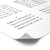 Poster Graphique alphabétique floral pourpre de Bourgogne (Coin)