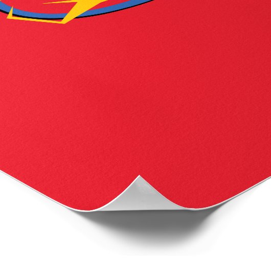 Poster Graphique atomique Flash de dessin (Coin)