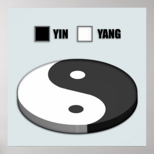 Poster Graphique circulaire de Yin Yang