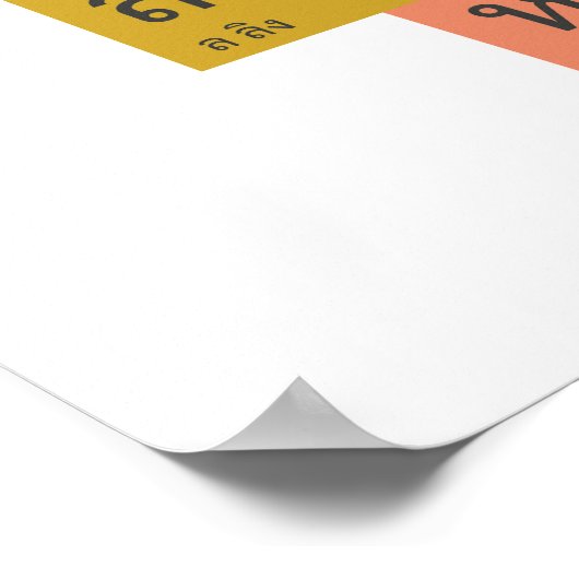 Poster Graphique Consonant Thaïlandais Moderne, Script Th (Coin)