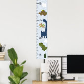 Poster Graphique Croissance du dinosaure mignon Gardez à  (Bureau à domicile)