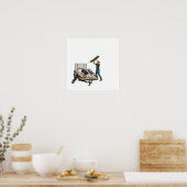 Poster Graphique d'action de chargement de débris (Cuisine)