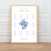 Poster Graphique d'affichage Mariage élégant à dix tables
