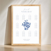 Poster Graphique d'affichage Mariage élégant à dix tables