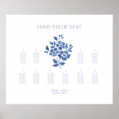 Poster Graphique d'affichage Mariage élégant à dix tables (Devant)