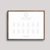 Poster Graphique d'affichage Mariage élégant de 12 tables