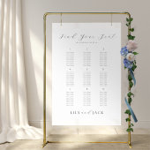 Poster Graphique d'affichage Mariage élégant de 9 tables