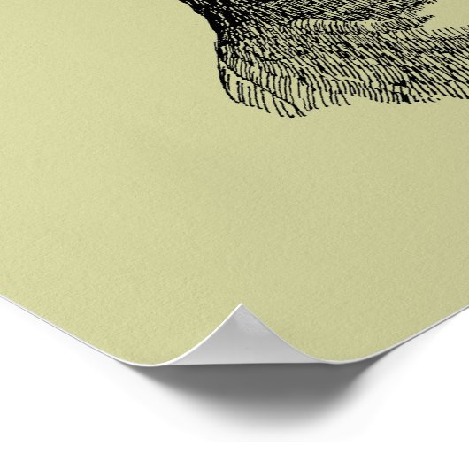 Poster Graphique d'art de cerfs vintages (Coin)