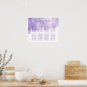 Poster Graphique d'assise violet pourpre à l'eau (Cuisine)