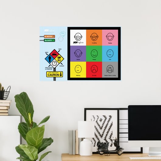 Poster Graphique d'attitude JOYrific (Bureau à domicile)
