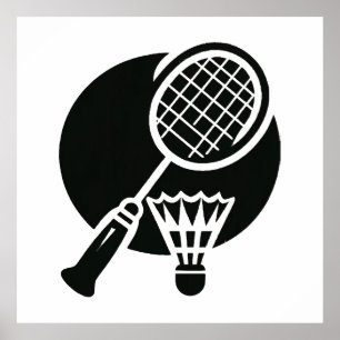 Poster Graphique de badminton