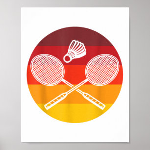 Poster Graphique de badminton Joueur de badminton Sports 