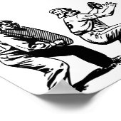 Poster Graphique de baseball vintage (Coin)