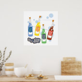 Poster Graphique de boisson de levage Fizzy (Cuisine)