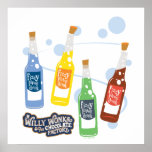 Poster Graphique de boisson de levage Fizzy<br><div class="desc">Willy Wonka et l'usine de chocolat | Graphic avec différentes saveurs de la boisson Fizzy Lifting de Willy Wonka!</div>