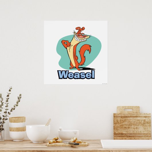 Poster Graphique de caractères de fidélité de Weasel (Cuisine)