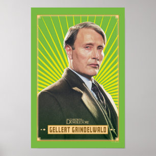 Poster Graphique de caractères Gellert Grindelwald