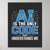 Poster Graphique de code d'IA – Conception d'innovation t (Devant)