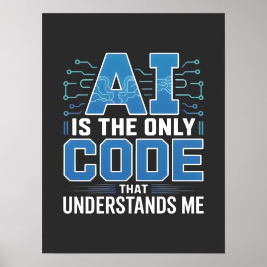 Poster Graphique de code d'IA – Conception d'innovation t (Devant)