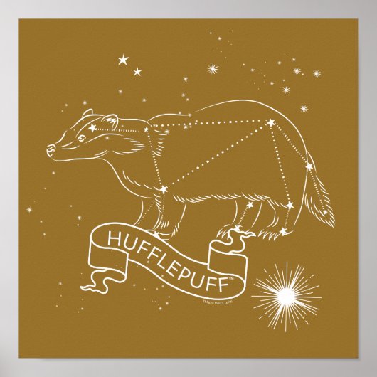 Poster Graphique de constellation HUFFLEPUFF™ (Devant)