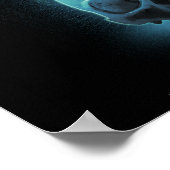 Poster Graphique de crâne et fumée "Levez-vous" (Coin)