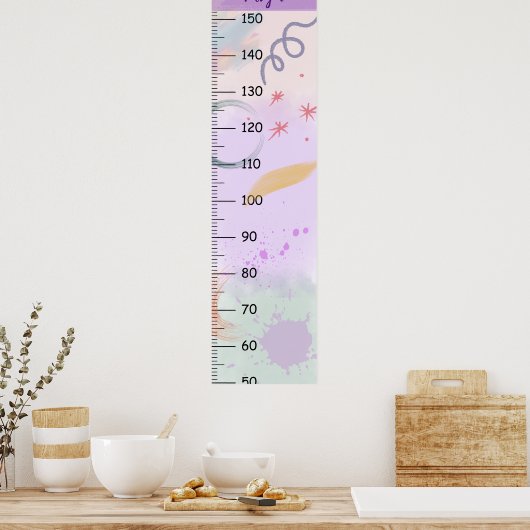 Poster Graphique de croissance Abstrait mignon (Cuisine)